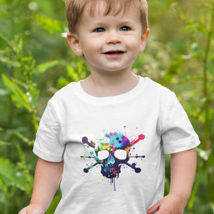 Kids Pirate Skull & Crossbones Exploding Color T-Shirt