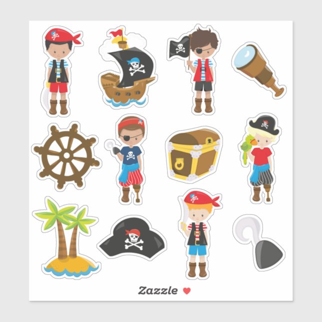 Kids Pirates Sticker (Sheet)