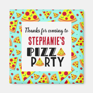 Kids Pizza Birthday Thank You Party Favor Magnet