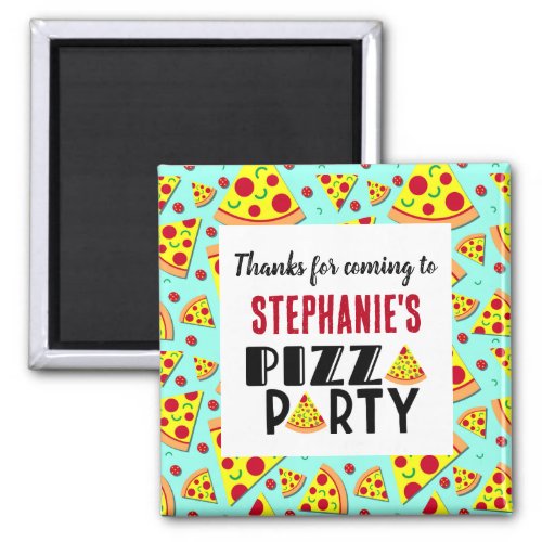 Kids Pizza Birthday Thank You Party Favor Magnet