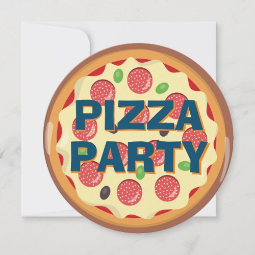 Kids Pizza Party Any Age Birthday Invitation