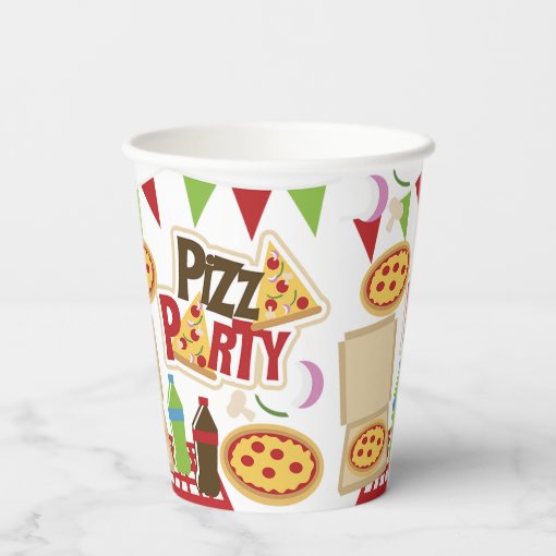 Kids Pizza Party Paper Cups | Zazzle