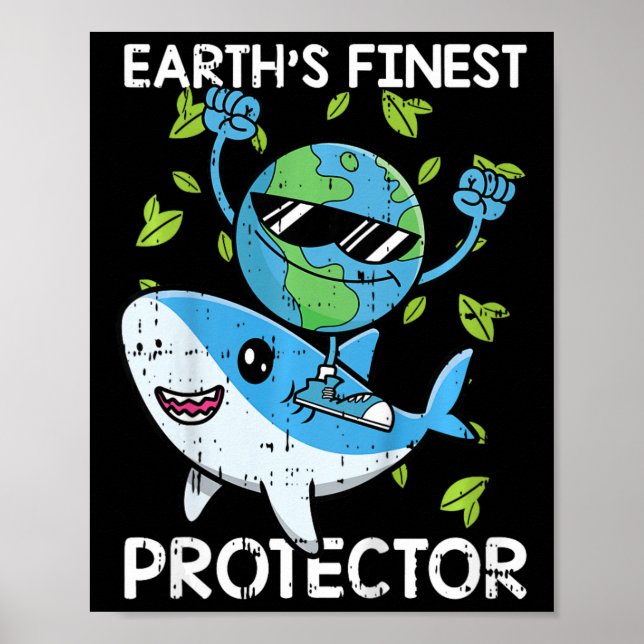 Kids Planet Protector Earth Day Environmental Anim Poster (Front)