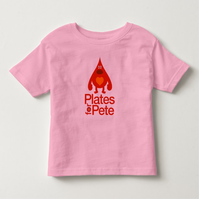Kids' Plates for Pete Toddler T-shirt (Front)