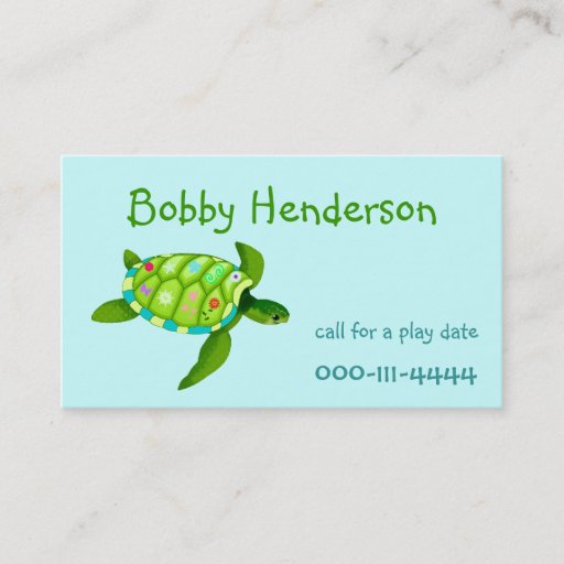 Customizable Kid's Play date calling card Business Card Templates
