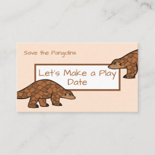 Kid's Play Date Pangolin Business Card