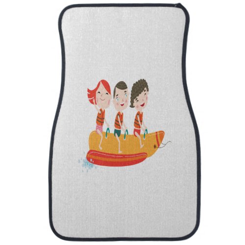 kids play in sea car floor mat