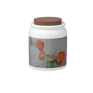 Kids Playground Orange Dog Toy in Sand Candy Jar
