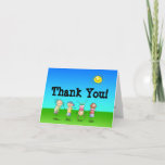 Kids Playing Billboard on Sunny Day Thank You Card