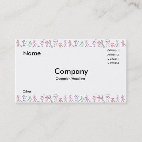 Kids Playing Business Card