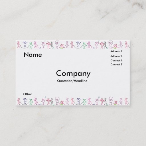 Customizable Kids Playing Business Card