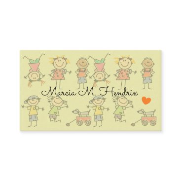 Kids Playing Fun Print Babysitting Services Business Card Kids Playing Fun Print Babysitting Services Business Card