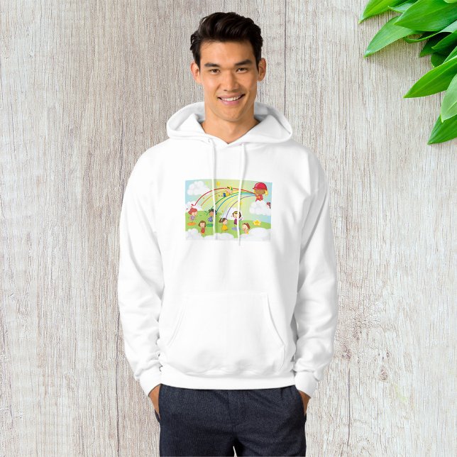 Kids Playing In A Park Mens Hoodie (Creator Uploaded)
