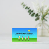 Kids Playing Outdoors Calling Card, Personal Use (Standing Front)