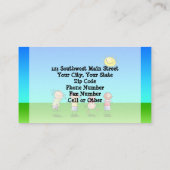 Kids Playing Outdoors Calling Card, Personal Use (Back)