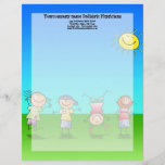 Kids Playing Outdoors on a Sunny Day Letterhead