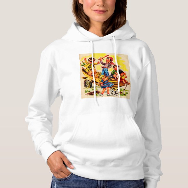 kids playing pirate hoodie (Front)