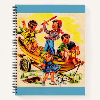 kids playing pirate notebook