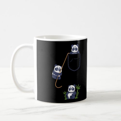 Kids Pocket Animal Panda Bear Clothes Outfit Gift  Coffee Mug