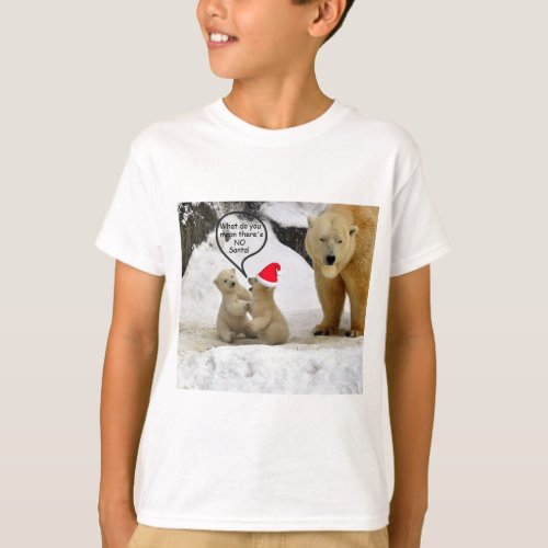 Kids Polar Bear Santa Shirt