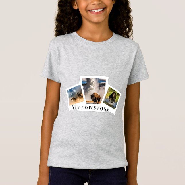 Kids Polaroid Yellowstone   T-Shirt (Front)