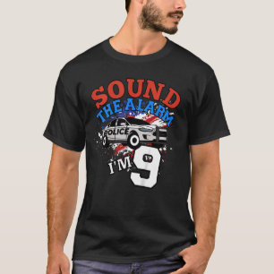 Kids Police Car Policeman Cop 9th Birthday Party B T-Shirt