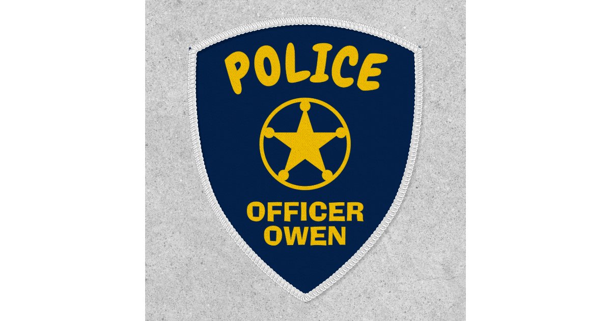 Police, Sheriff and Law Enforcement Patch Shaped Stickers - Badge