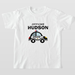 Kid's Police Officer t shirt with patrol car print