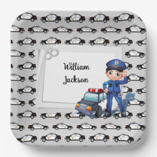 Kids Policeman Paper Plates