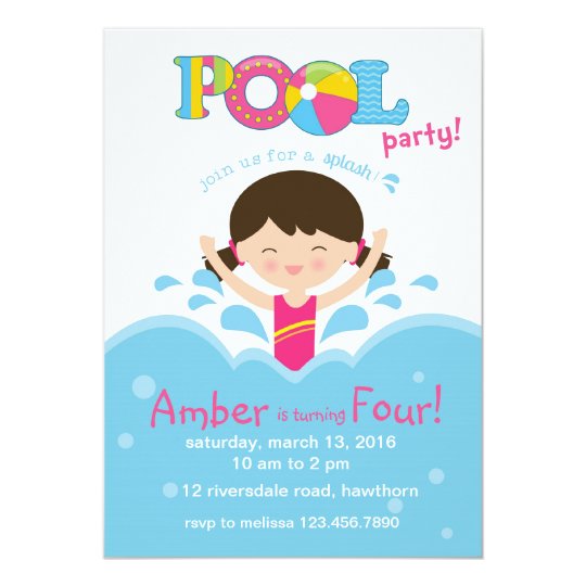 Kids Pool Party Invitation / Pool Invitation | Zazzle