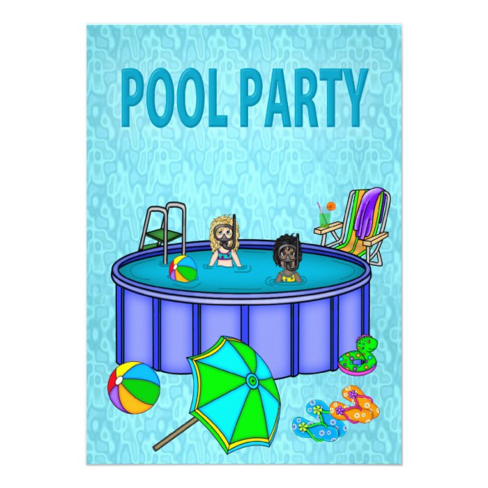 Kids Pool Party Invitations