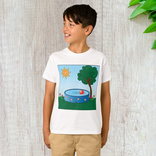 Kids Pool Under A Tree T_Shirt