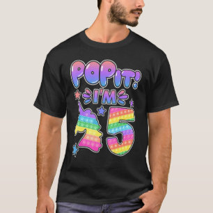 Kids Pop It 5th Birthday Girls Boys 5 Years Old Fi T-Shirt