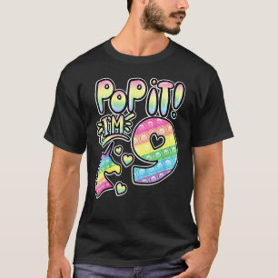 Kids Pop It 9th Birthday Girls Boys 9 Years Old Fi T-Shirt