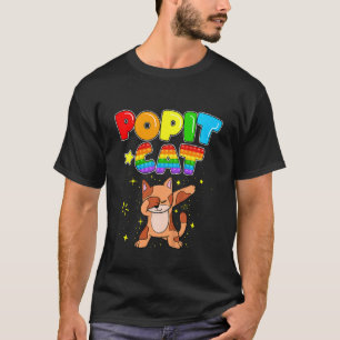 Kids Pop It Cat Adorable Pet Cute Cat T-Shirt