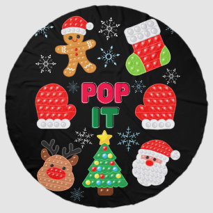 Kids Pop It Christmas Bubble Santa Reindeer Beach Towel