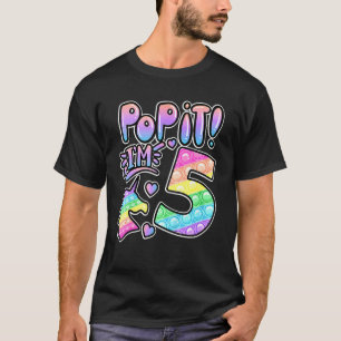 Kids Poppit 5th Birthday Girls Boys 5 Years Old Fi T-Shirt