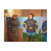Kids Posing with Military Uniform Cutouts
