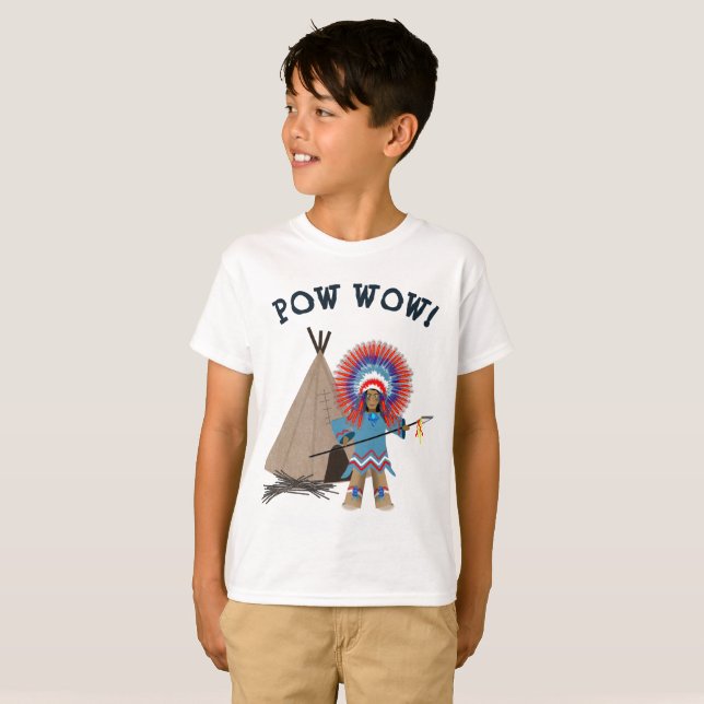 KIDS' POW WOW INDIAN CHIEF T-SHIRT (Front Full)