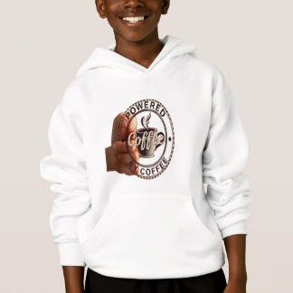 Kids "Powered By Coffee" Premium Pullover Hoodie