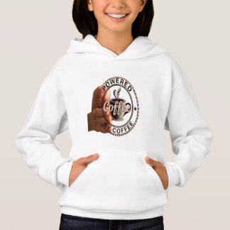 Kids "Powered By Coffee" Premium Pullover Hoodie