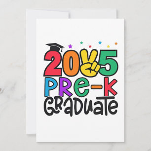 Kids Pre-K Grad 2025 Preschool Prek Graduation Invitation
