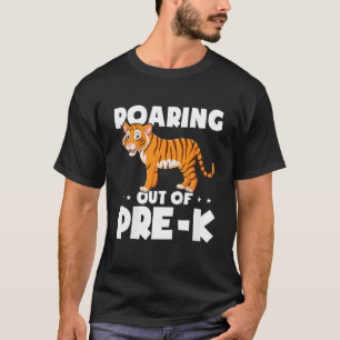 Kids Pre K Graduation Boys Roaring Out Of Pre K Ti T-Shirt