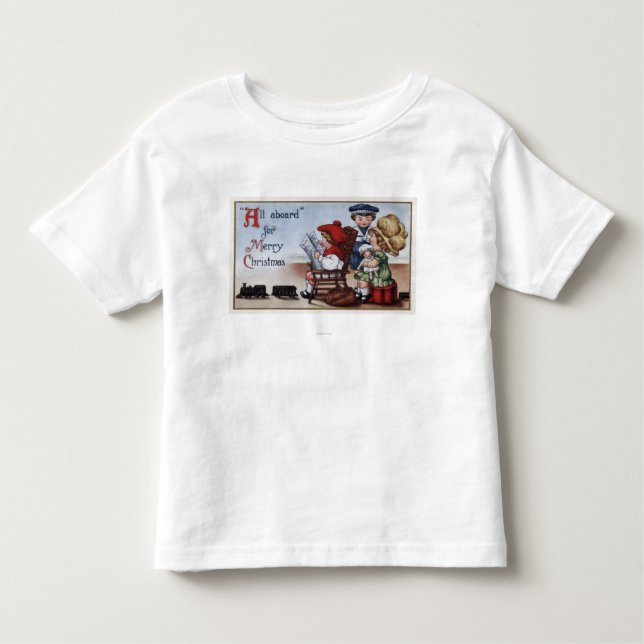 Kids Pretending to be in a Train Toddler T-shirt (Front)