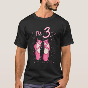 Kids Princess 3rd Birthday I'm 3 Years Old Balleri T-Shirt