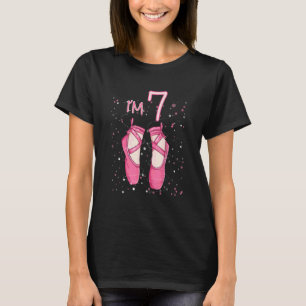 Kids Princess 7th Birthday I'm 7 Years Old Balleri T-Shirt