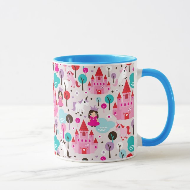kids princess castle and unicorn mug (Right)