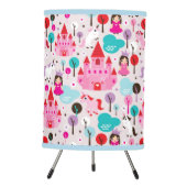 kids princess castle and unicorn tripod lamp (Front)