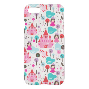 kids princess castle and unicorn iPhone SE/8/7 case