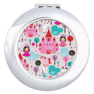 kids princess castle and unicorn vanity mirror